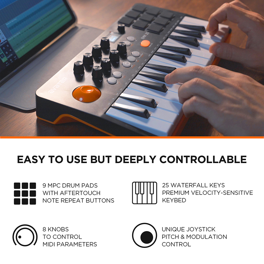 Keyboard MIDI Controller With  - Midi Controller Pad recension och pris