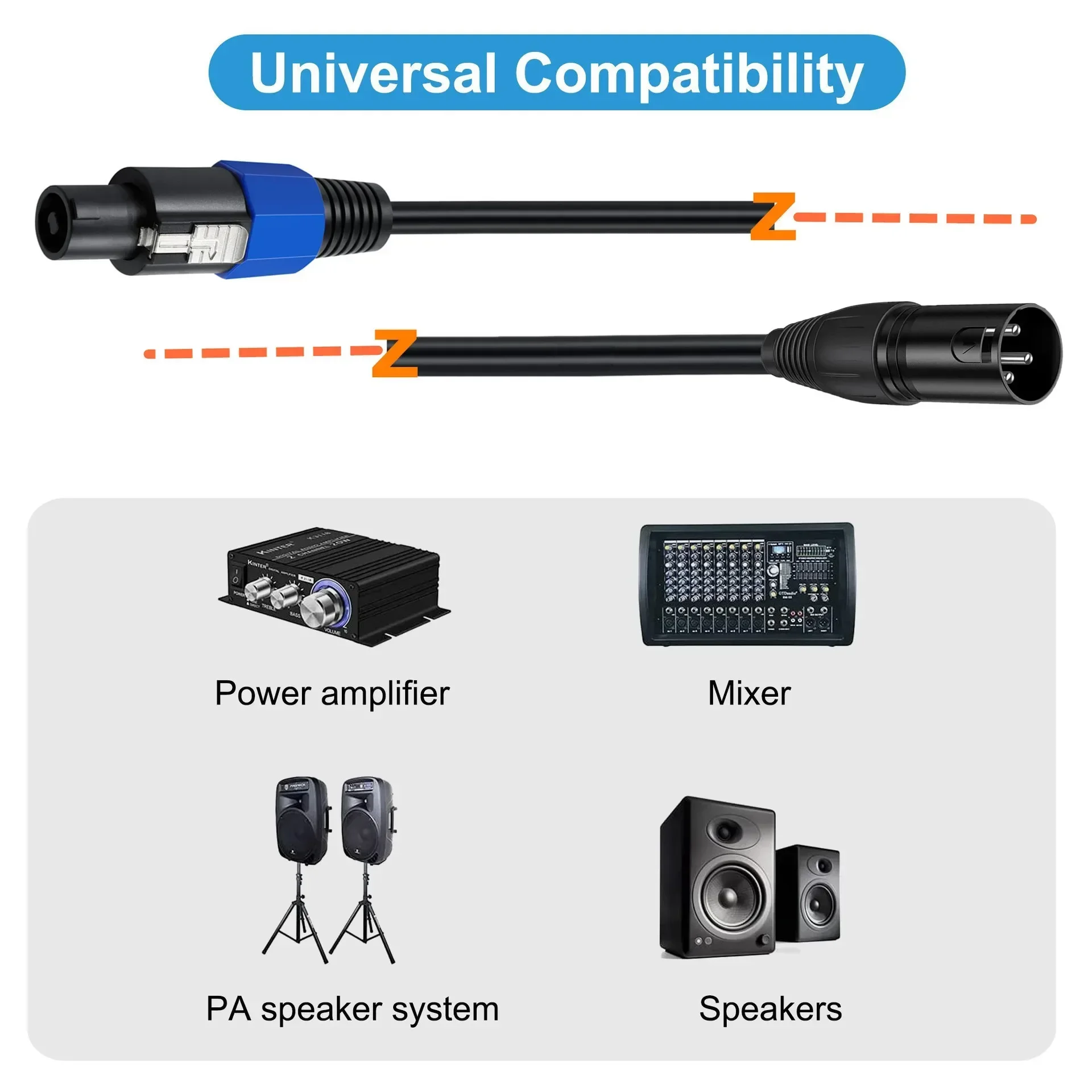Speakon To XLR Cable Audio Jac - Audio Music Dj recension och pris