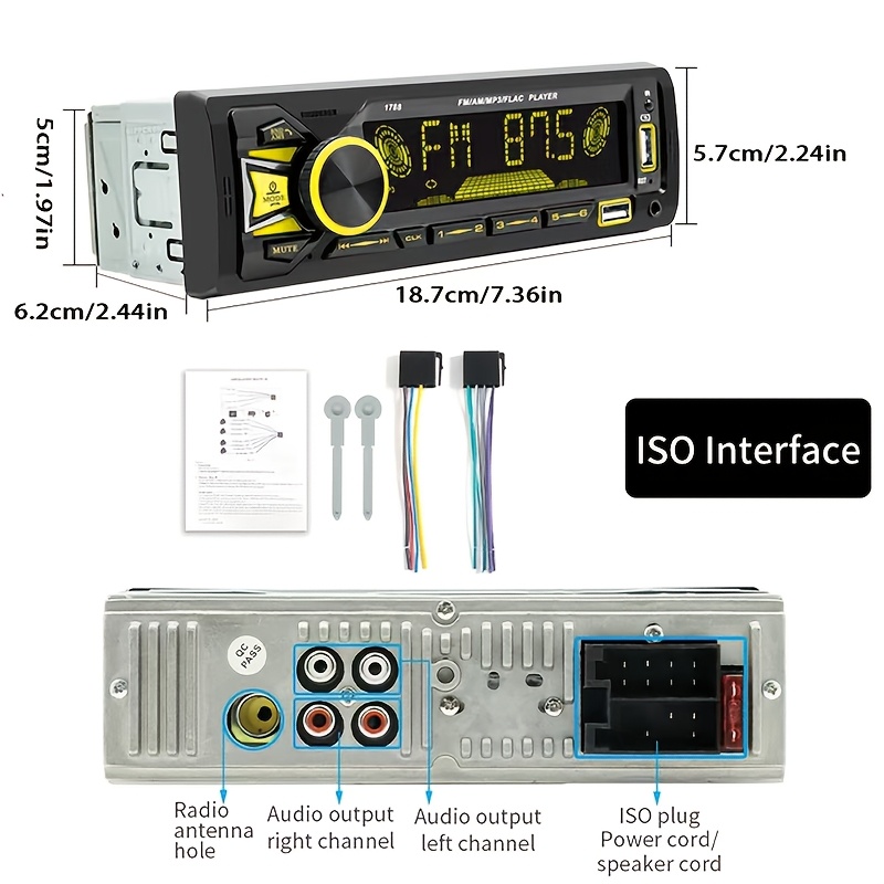 1DIN In-Dash FM Car Radio Ster - Audio Without Music recension och pris
